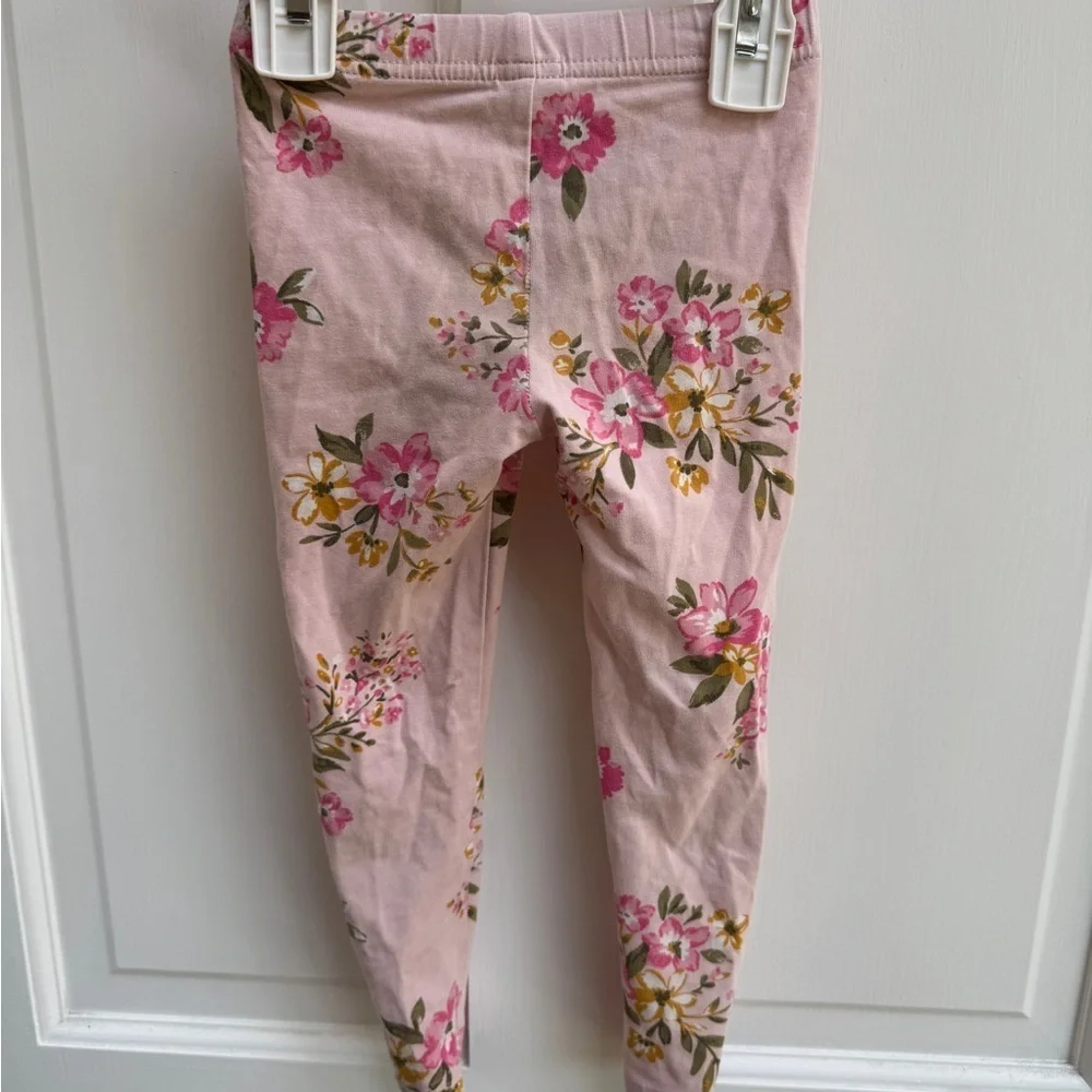 Carter's 3T Girls Pink Floral Pants Leggings